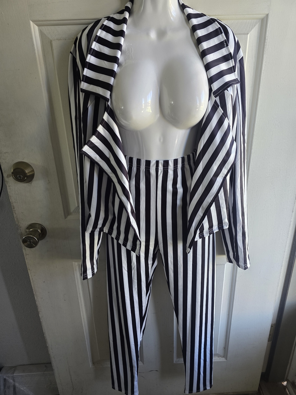 Black & White Striped Women's Costume Set - Beetlejuice Vibes